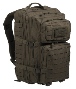 MilTec US Assult Backpack, Large - OD Green - Lasercut Rygsæk