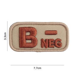 Patch blood type B-negativ coyote