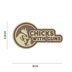 Patch 3D PVC Chicks with guns coyote
