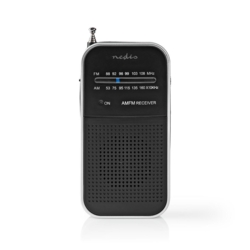 Bærbar Nedis FM/AM-radio med AA batterier