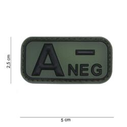 Patch 3D PVC blood type A-negative green