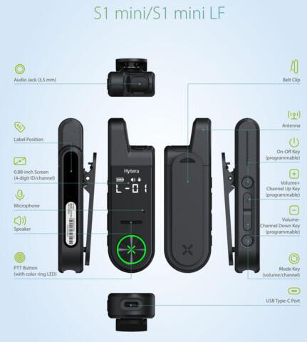 Hytera S1 Mini detail butiksradio