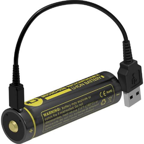 Nitecore NL1826R - Genopladeligt 18650 batteri - 2600 mAh - Med direkte micro-USB indgang