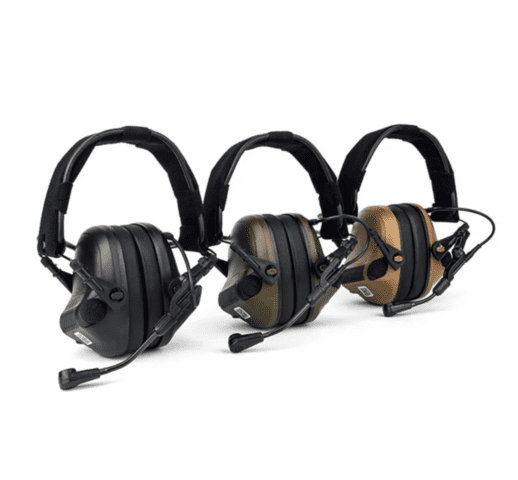 E-Armor M33 Pro Taktisk Headset m. Aktivt Høreværn - Sort
