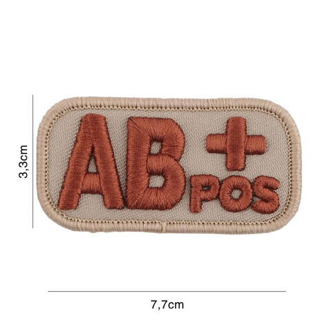 Patch blood type AB+positive coyote