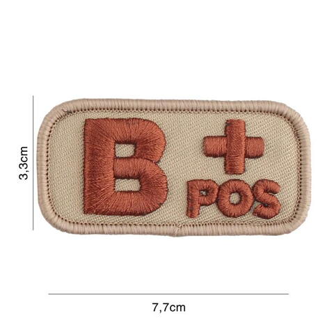 Patch blood type B+positive coyote 