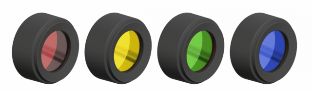LED Lenser R/B/G/G Farve Filter Sæt - 35,1 mm