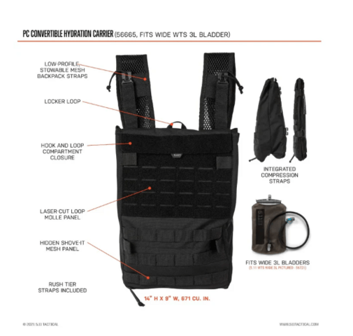 5.11 PC Convertible Hydration Carrier