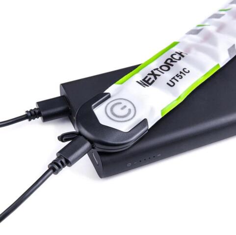 Nextorch UT51C LED Løbearmbånd m. hvidt lys - Genopladelig