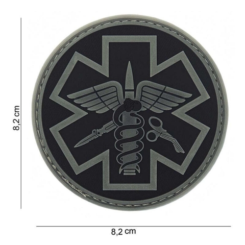 Paramedic PVC Patch - Black / Grey