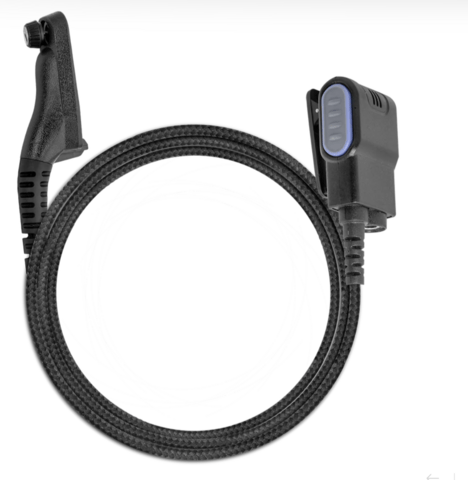 N-Ear CHOICE PTT / Mike - Braided Fiber Cloth (Tier 2) til Motorola  og Kenwood Radioer.