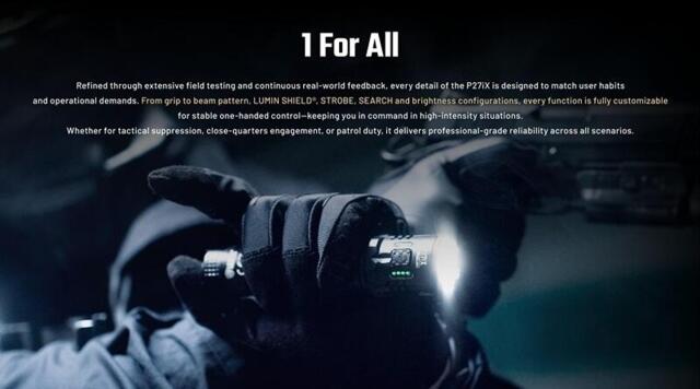 Nitecore P27iX Genopladelig Taktisk Lommelygte 5000 lumen