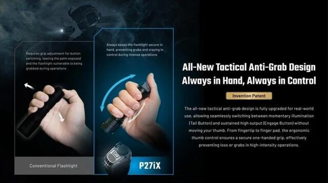 Nitecore P27iX Genopladelig Taktisk Lommelygte 5000 lumen