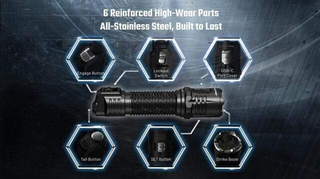 Nitecore P27iX Genopladelig Taktisk Lommelygte 5000 lumen