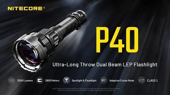 Nitecore P40 Genopladelig LED Lygte 2000 Lumen