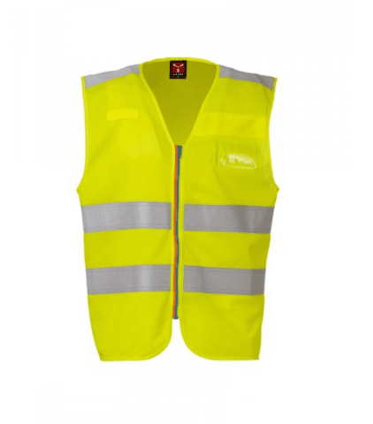 PayPer Hi-Viz vest med SECURITY tryk - Med lynlås