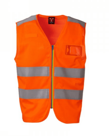 PayPer Hi-Viz vest med SECURITY tryk - Med lynlås