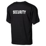 T-shirt med SECURITY tryk på bryst og ryg