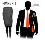 N-ear 1-Wire SnapLock® Braided Fiber PTT - Motorola DP2000 / MTP3550