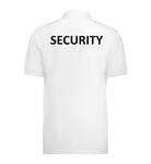 Poloshirt med VAGT og SECURITY-tryk | Hvid