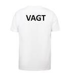 T-shirt med VAGT-tryk | På Bryst og Ryg | Hvid