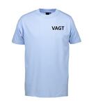 T-shirt med VAGT-tryk | På Bryst og Ryg | Lyseblå