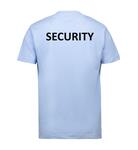 T-shirt med VAGT på Bryst og SECURITY på Ryg | Lyseblå