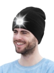 Beanie Strikhue med indbygget lygte - 120 Lumens