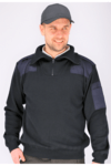 Shona UZI Nato Zip Pullover Uniformssweater - Sort