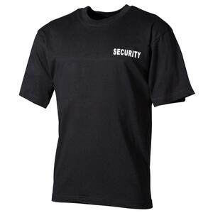T-shirt med SECURITY tryk på bryst og ryg