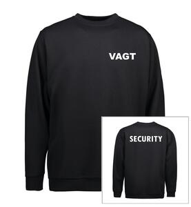 Sweatshirt m. VAGT og SECURITY tryk.