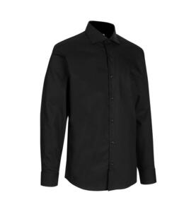 Seven Seas Poplin - Sort - Modern Fit - L/Æ