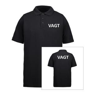 Poloshirt med VAGT-tryk | Sort