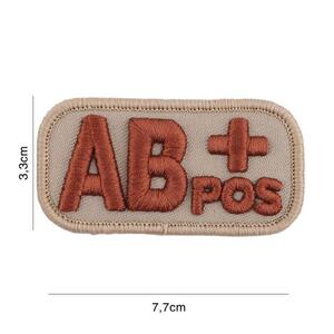 Patch blood type AB+positive coyote