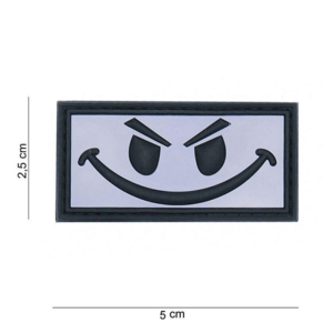 Patch 3D PVC Evil smiley white