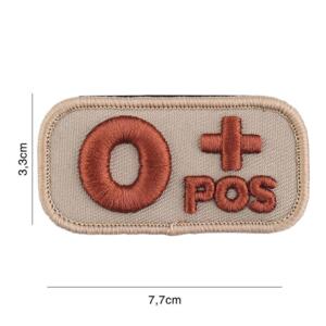 Patch blood type O+ positive coyote